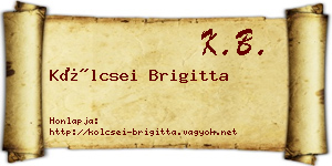 Kölcsei Brigitta névjegykártya