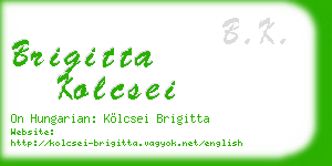 brigitta kolcsei business card