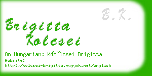 brigitta kolcsei business card